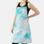 青い水彩の背景 エプロン (インサイチュ)