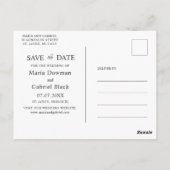 青い水彩の野生の花たち。記念日を保存して ポストカード (裏面)