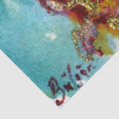 青い水彩の金の蝶 薄葉紙 (詳細)