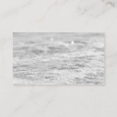 青い水彩の雪の結晶 おむつくじのチケット エンクロージャーカード (裏面)