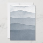 青い水彩ウェディング 招待状 (裏面)