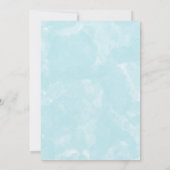 青い水彩ベイビーシャワー招待状 招待状 (裏面)