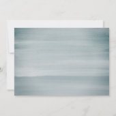 青い水彩写真 |スター・オブ・デイビッドバー（ユダヤ教の）バル・ミツバー 招待状 (裏面)