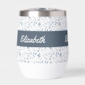 青い水彩植物パターン名 (正面)