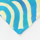 青い水彩模様ブランケット フリースブランケット (角)