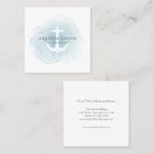 青い水彩画のいかりの名刺 スクエア名刺 (正面/裏面)