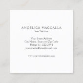 青い水彩画のこんにちは名刺 スクエア名刺 (裏面)