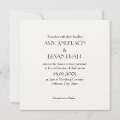 青い水彩画のアンカー マリーン 招待状 (裏面)