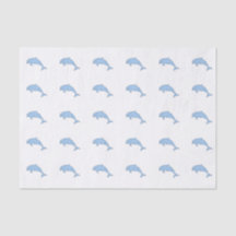 青い水彩画のイルカ