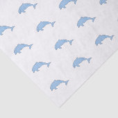 青い水彩画のイルカ 薄葉紙 (詳細)