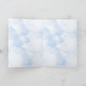 青い水彩画のイースターエッグカード シーズンカード (内部)