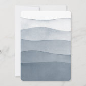 青い水彩画のウェディング招待状 招待状 (裏面)