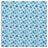 青い水彩画のスケールパターン ファブリック (見本)