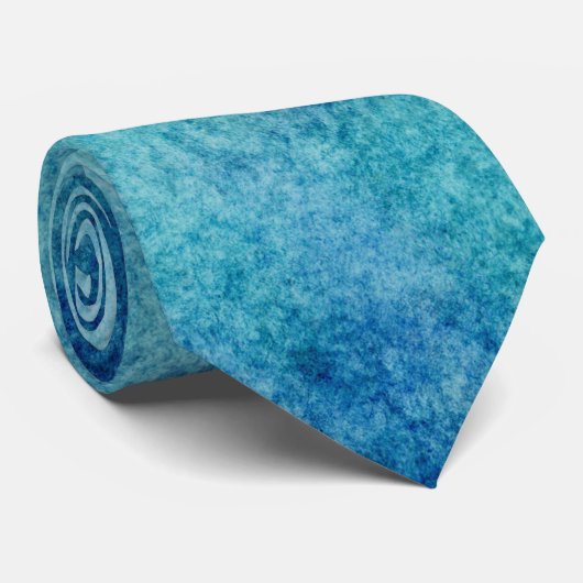 青い水彩画のターコイズの紙の背景 ネクタイ (ロール)