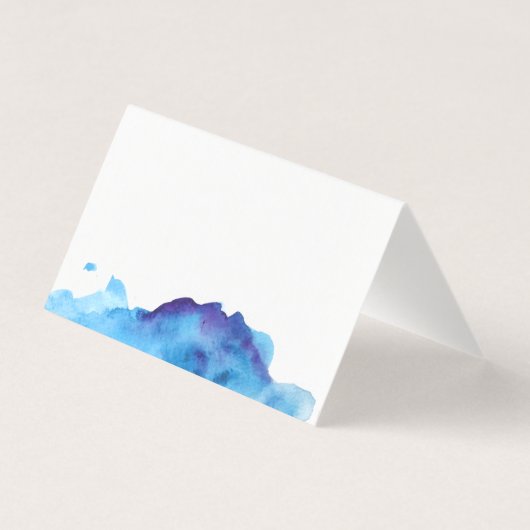 青い水彩画のテントは|の結婚の座席表を梳きます (裏面)