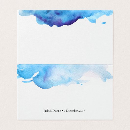 青い水彩画のテントは|の結婚の座席表を梳きます (外部フラット)