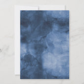 青い水彩画の世界地図 | 結婚式 招待状 (裏面)