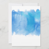 青い水彩画の保存日付 セーブザデート (裏面)