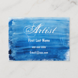 青い水彩画の名刺 名刺