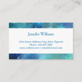 青い水彩画の名刺 名刺 (裏面)