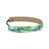 青い水彩画の抽象的な緑 アスレチックヘッドバンド (左)