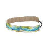 青い水彩画の抽象的な緑 アスレチックヘッドバンド (右)