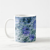 青い水彩画の抽象芸術の背景のデジタル芸術 コーヒーマグカップ (左)