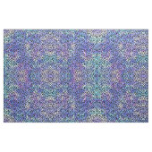 青い水彩画の背景の黒いヒョウのプリント ファブリック (ヤード)