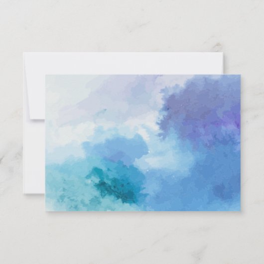 青い水彩画の色をありがとう メディア挿入 (裏面)