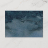青い水彩画の雪片の結婚披露宴カード エンクロージャーカード (裏面)