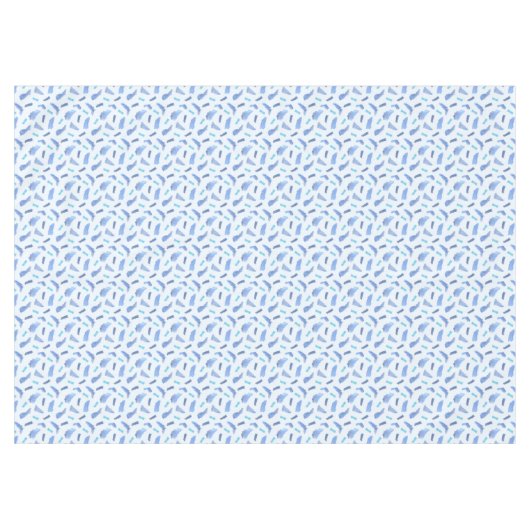 青い水彩画は斑点を付けますテーブルクロス60"にx 84" テーブルクロス (正面(横))