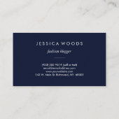 青い水彩画は縞で飾ります 名刺 (裏面)