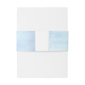 "青い水彩画"のパーソナライズな腹バンド 招待状ベリーバンド (裏面例)