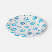 青い水彩画 ペーパープレート (アングル)