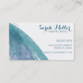 青い水彩画 名刺 (裏面)