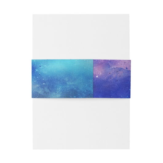 青い水彩画 | 結婚式招待状のベルトバンド 招待状ベリーバンド (裏面例)