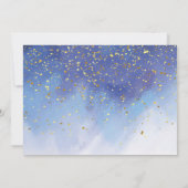 青い水彩第1回聖餐式写真 サンキューカード (裏面)