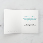 青い水彩背景に白い雪の結晶 シーズンカード (内部)