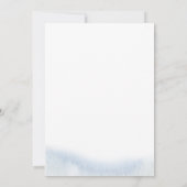 青い水彩花のウェディング招待状 招待状 (裏面)