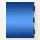 青い水彩花のノートブック ノートブック (裏面)