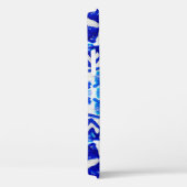 青い水彩部族的な民族的シームレスなパターン Case-Mate iPhoneケース (裏面 / 右)