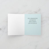 青い水彩風船の1歳誕生日 サンキューカード (内部)