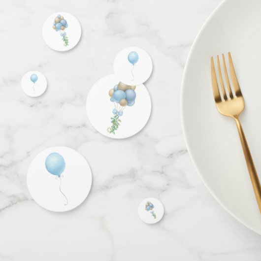 青い水彩風船 コンフェッティ (グループ)