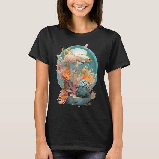 青い水族館 Tシャツ (正面)