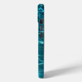 青い水模様、波打つ海波 Case-Mate iPhoneケース (裏面 / 左)