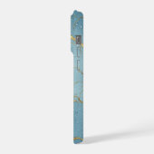 青い水滴に金のキンツギのひびが入ったもの iPhoneケース (左側面)