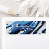 青い水滴を滴らせるグラムの化粧 ラベル (インサイチュ)