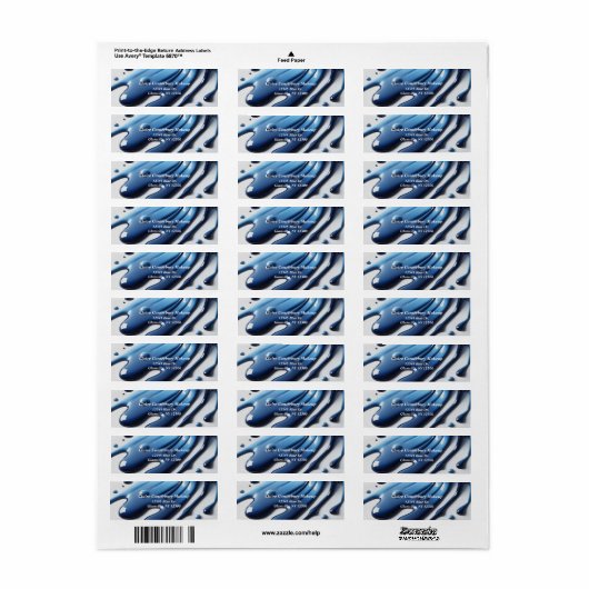 青い水滴を滴らせるグラムの化粧 ラベル (フルシート)