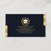 青い水滴漏れ金ゴールド配管ツールMotif  名刺 (裏面)