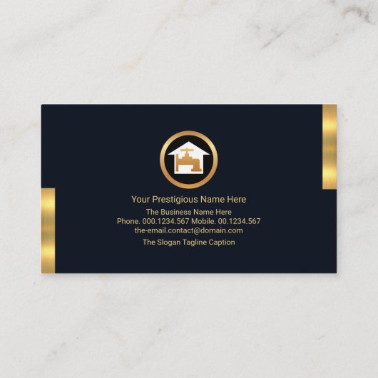 青い水滴漏れ金ゴールド配管ツールMotif  名刺 (裏面)